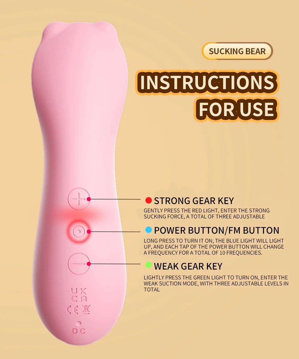 Teddy Bear Clitoral Sucker – Intense Oral Vibration & Nipple Stimulator