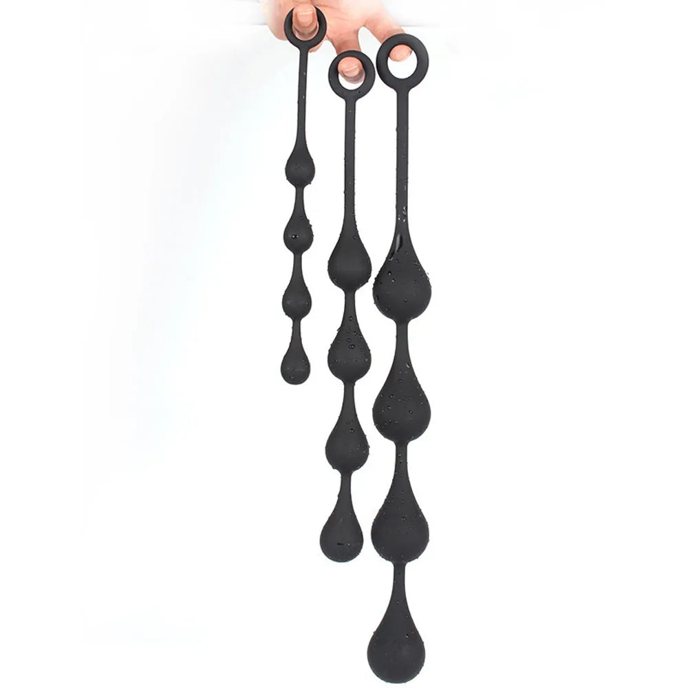 DeepFlex – Hard Silicone Anal Beads Plug for Unisex Pleasure & Training