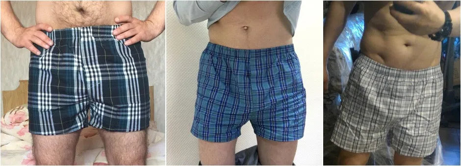 Everyday Comfort – 5PCS Men’s Cotton Plaid Boxers