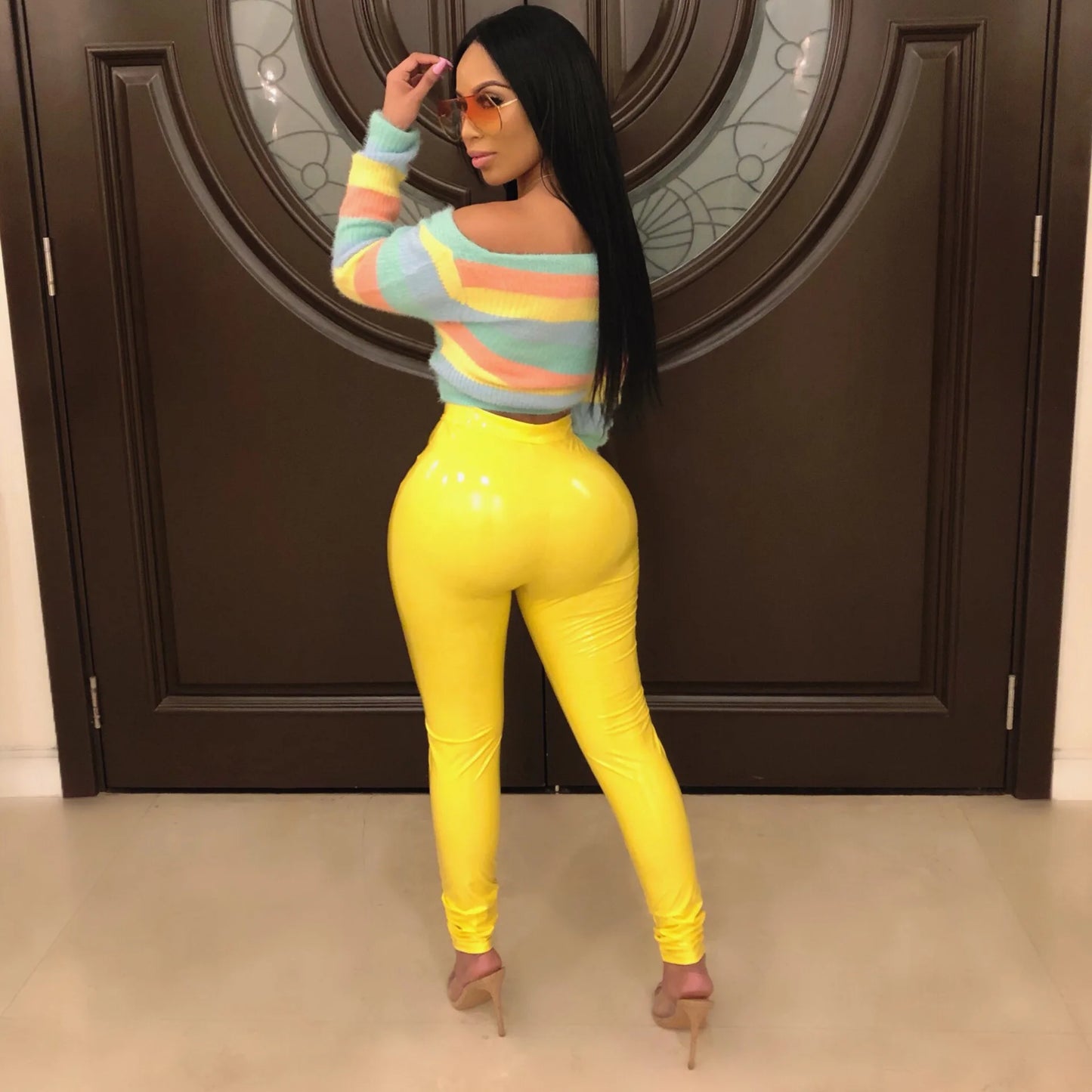 Own the Night –  Wet Look PU Leather Leggings