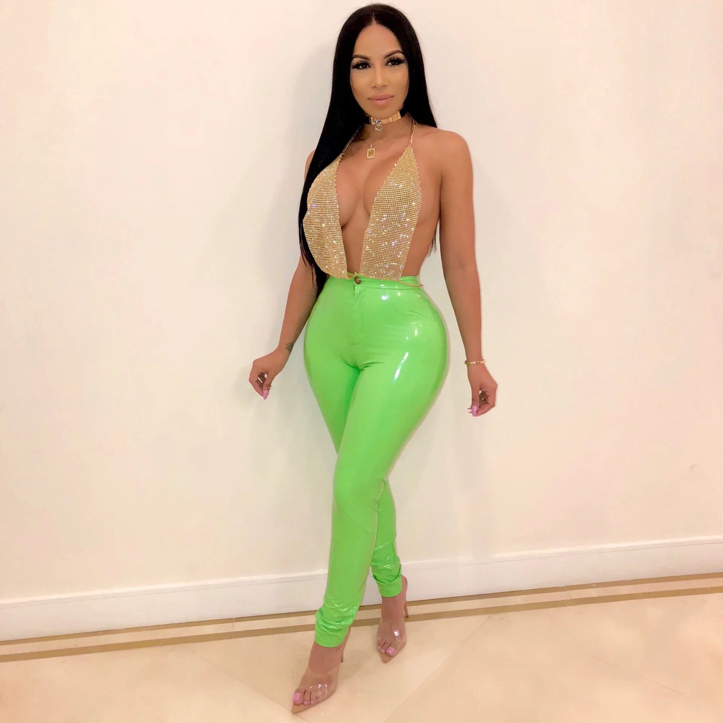 Own the Night –  Wet Look PU Leather Leggings