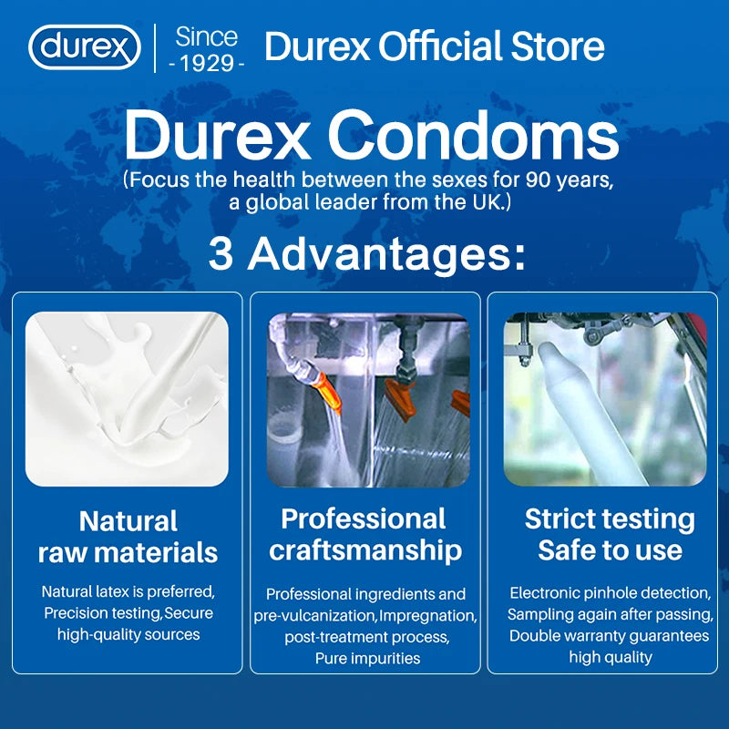 Men’s Durex Condoms & Sleeves – Smooth Latex Protection