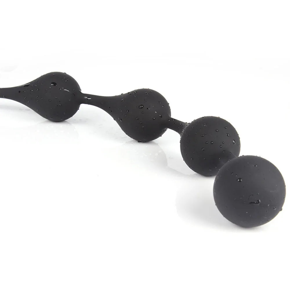 DeepFlex – Hard Silicone Anal Beads Plug for Unisex Pleasure & Training