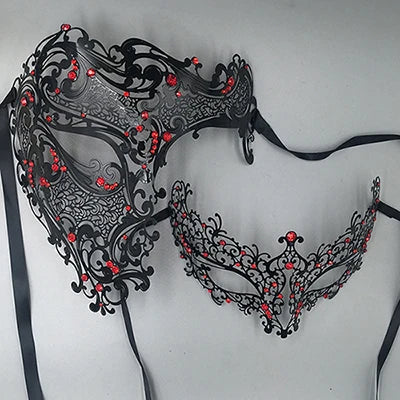 Couple Skull Venetian Masquerade Mask - Choice of colours