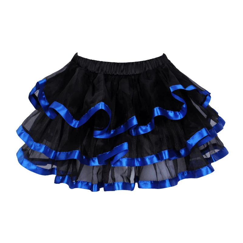 Sexy Black Mesh & Lace Mini Tutu Skirt with Bows + Corset – Flirty Multilayer Dancewear for Showgirls, Raves & Costumes