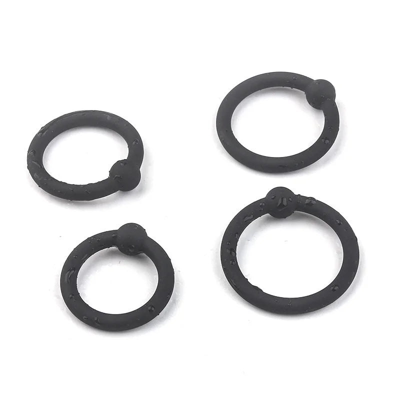 Set – 3 or 4-Piece High-Elastic Cock Ring Kit for Stamina, Support & Lasting Pleasure More Control. Harder Feel. Longer Play.