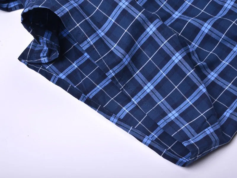 Everyday Comfort – 5PCS Men’s Cotton Plaid Boxers