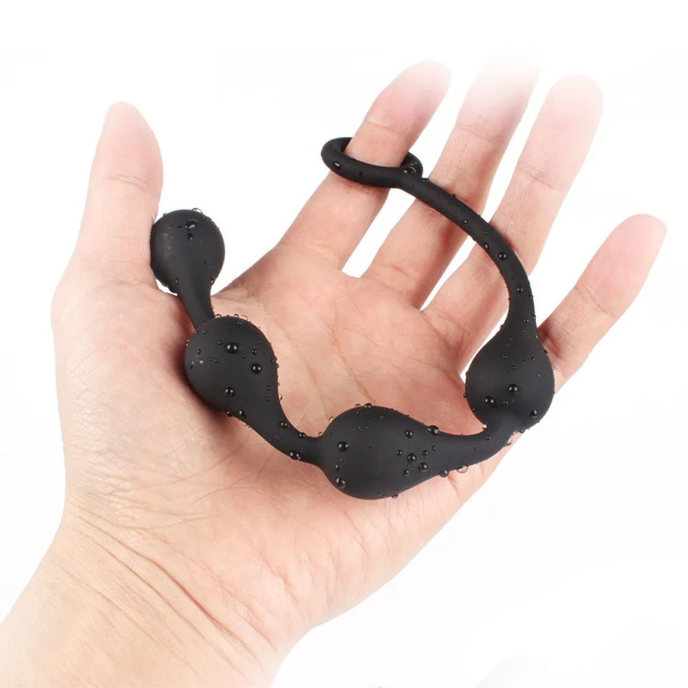 DeepFlex – Hard Silicone Anal Beads Plug for Unisex Pleasure & Training