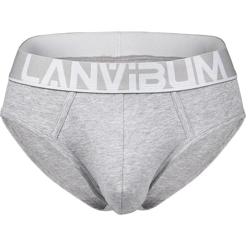 Men’s Antibacterial Cotton Briefs – Soft Stretch U-Pouch Underwear for Comfort