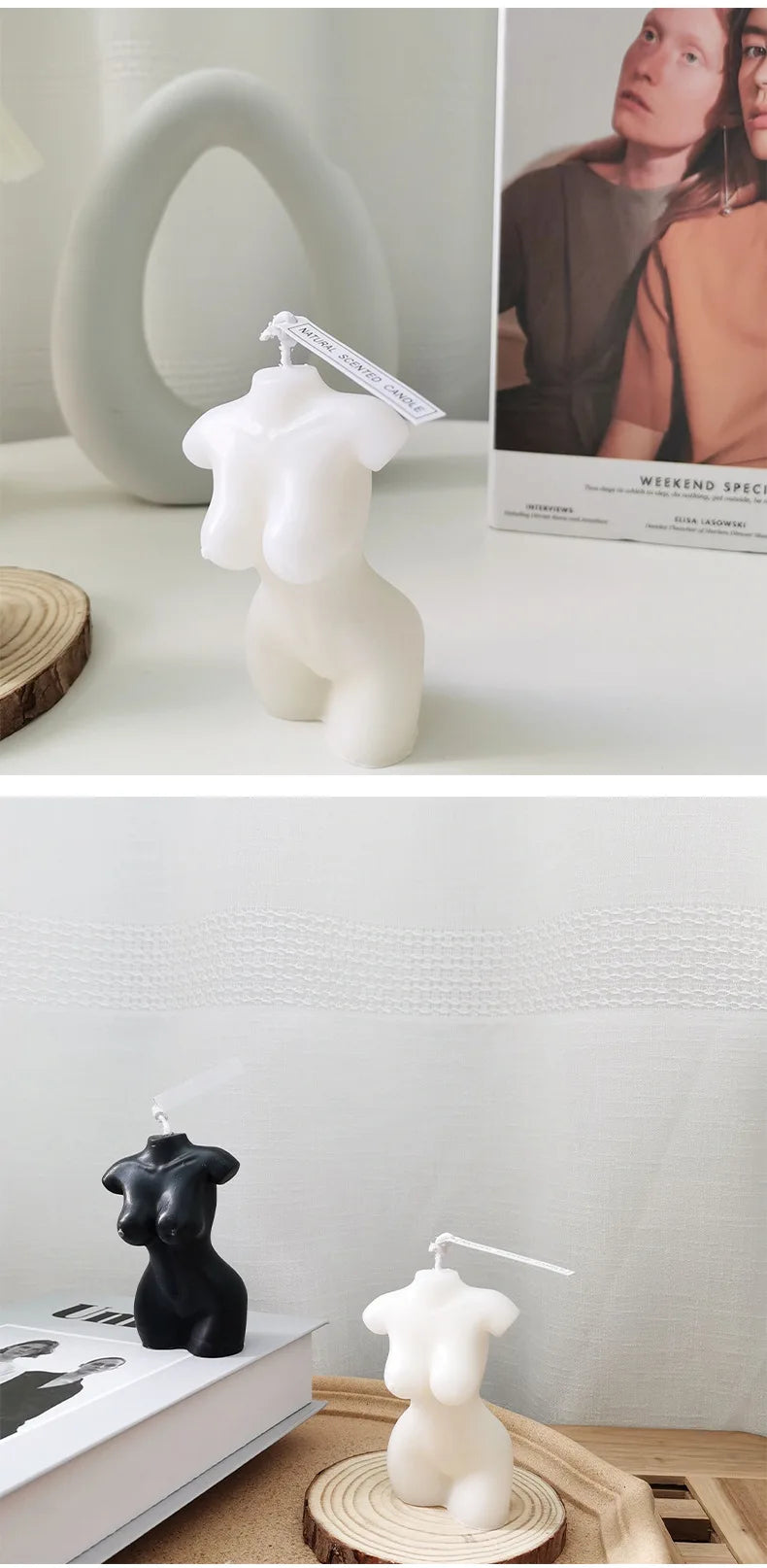 Female Body Scented Candle – Handmade Aromatherapy Decorative Sculpture for Home & Photography