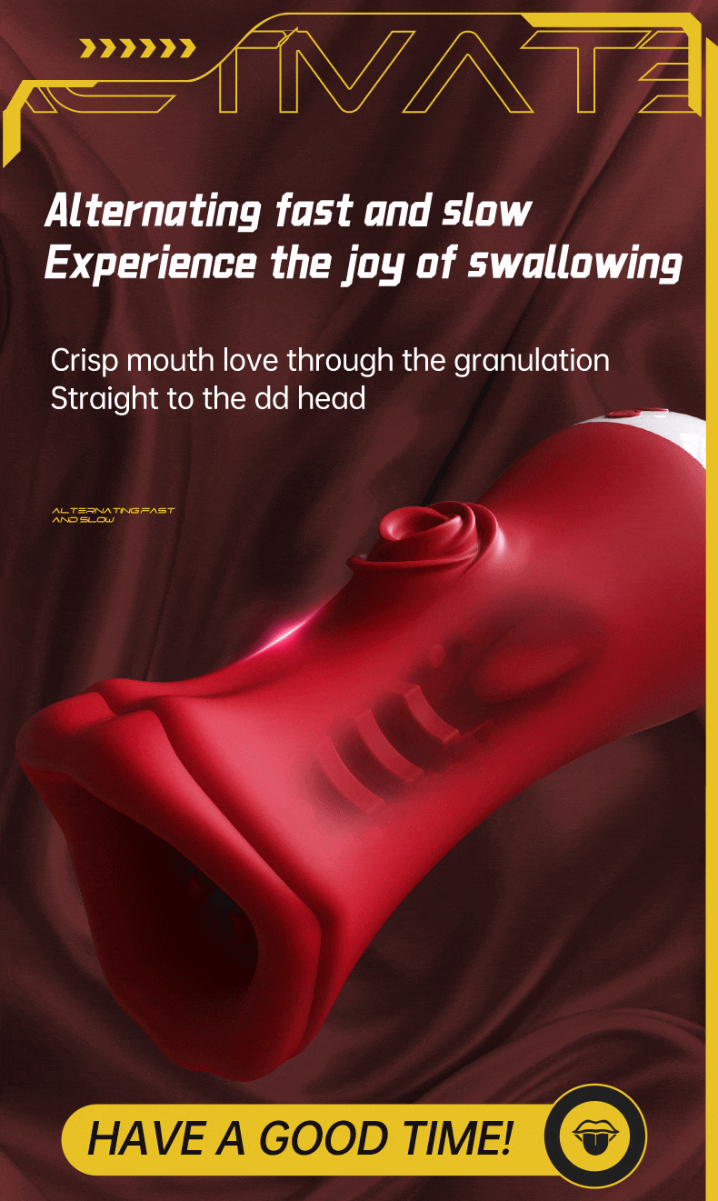 2-in-1 Male Tongue Licking & Deep Throat Masturbator – Glans Stimulator & Training Cup