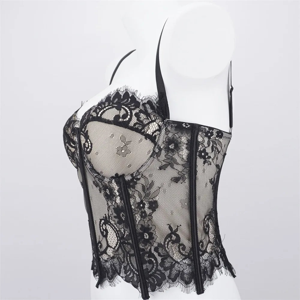 Spicy Girl Hollow Lace Camisole