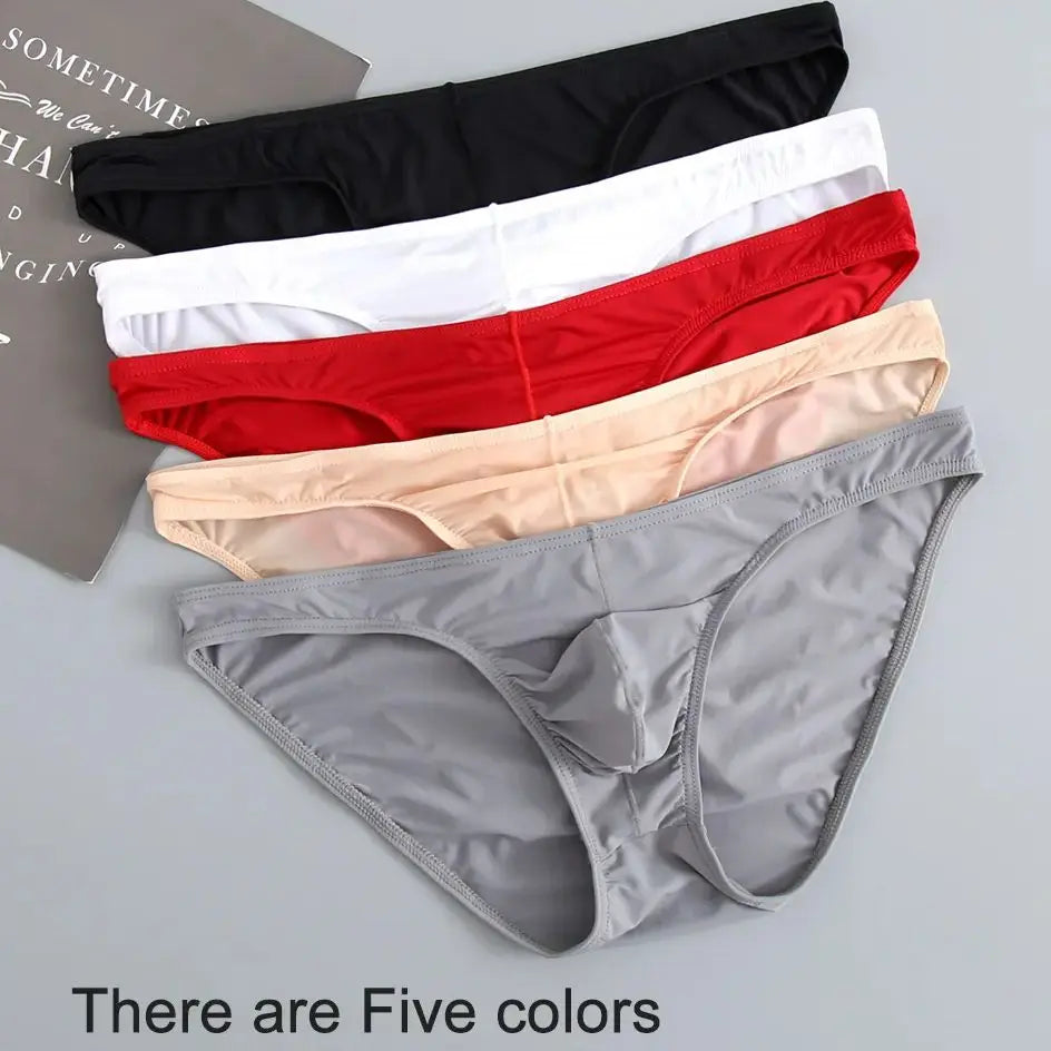 3-Piece Men’s Nylon Briefs – Bulge Pouch Underwear, Breathable & Sexy