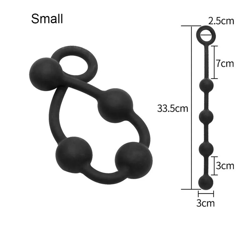 DeepFlex – Hard Silicone Anal Beads Plug for Unisex Pleasure & Training