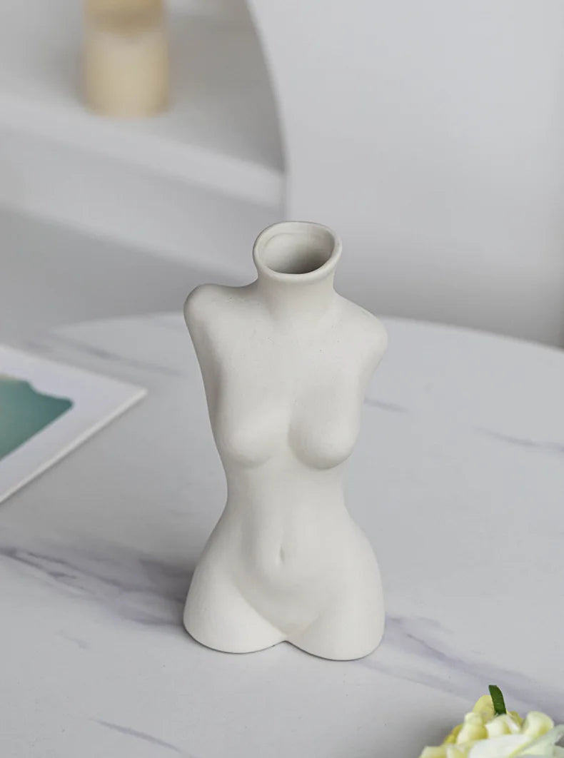 Curvy Ceramic Body Vase – A Nordic-Inspired Stunner That Brings Real Human Form to Life body Art Dried Flower Hydroponic Decoration