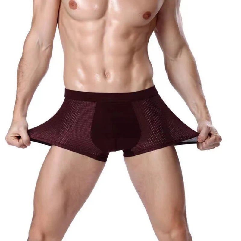 Slim Fit Comfort – Men’s Ice Silk Boxer Shorts 4 Pack