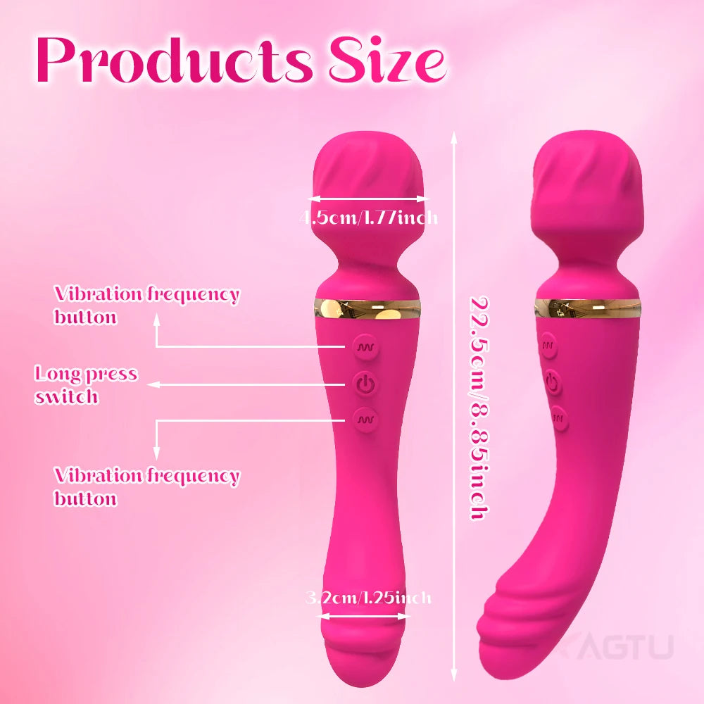 Velvet Pulse Magic Wand – Dual-Action G-Spot & Clitoral Vibrator