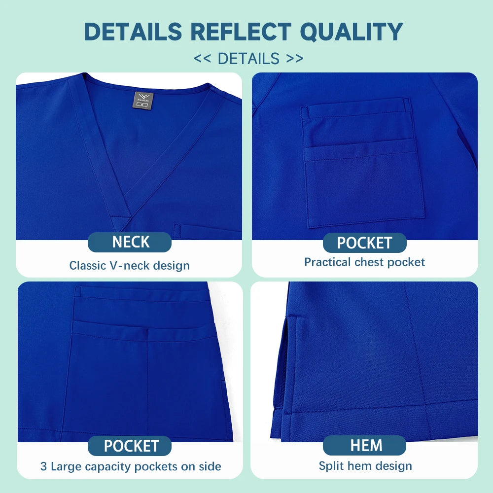 COLOURS Unisex Medical Scrub Set – Nurse & Doctor Uniform for Men and Women | Clinical Workwear Top & Pants for Hospital, Lab, Dental & Beauty Use
