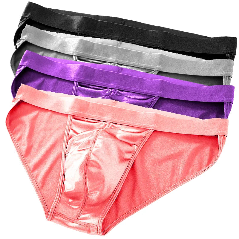Men’s Satin Briefs – Silky, Sexy, Breathable Underwear in Solid Colours, S–3XL