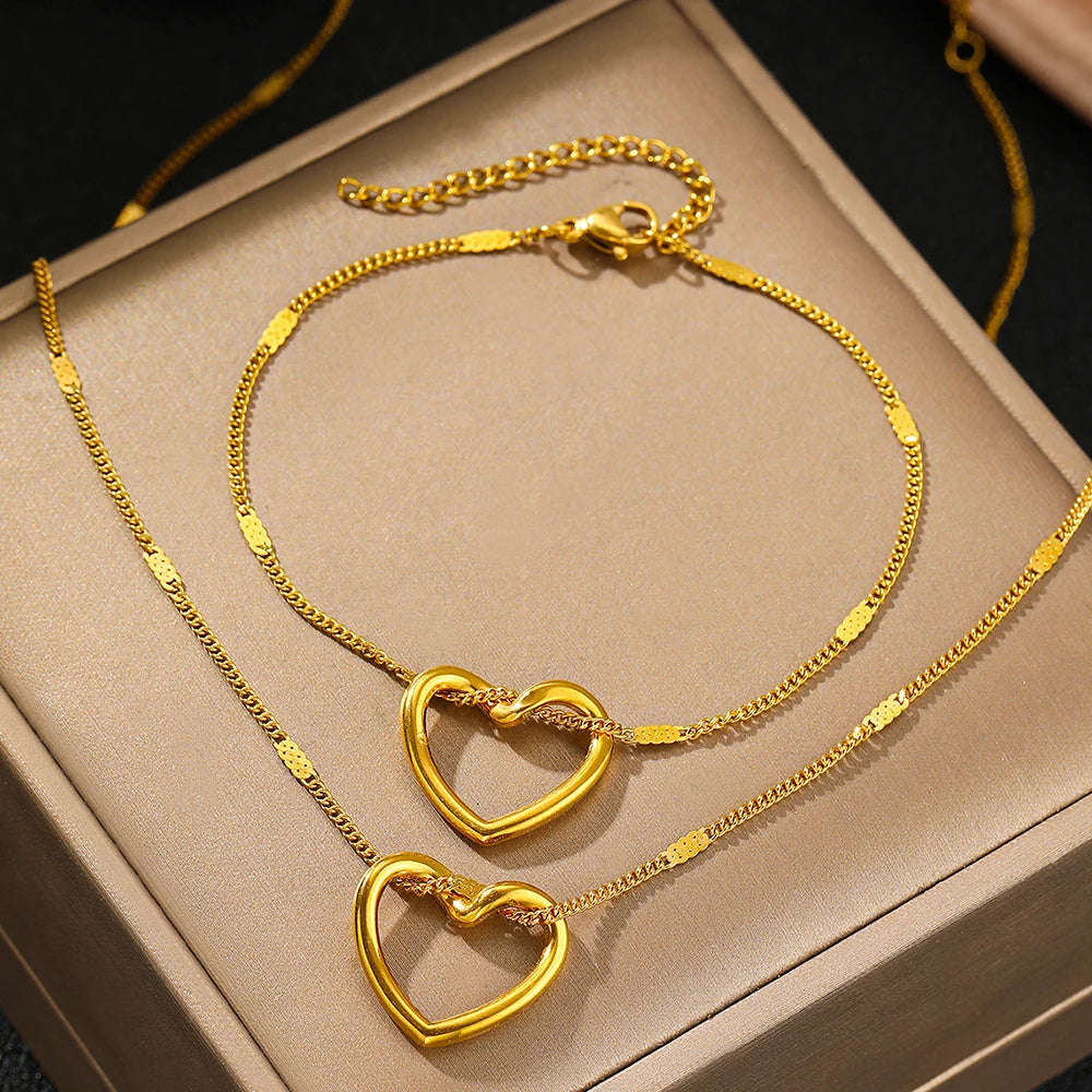 Twisted Heart Luxury Jewelry Set