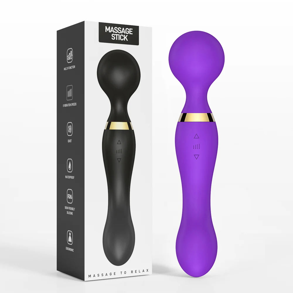 Velvet Pulse Magic Wand – Dual-Action G-Spot & Clitoral Vibrator