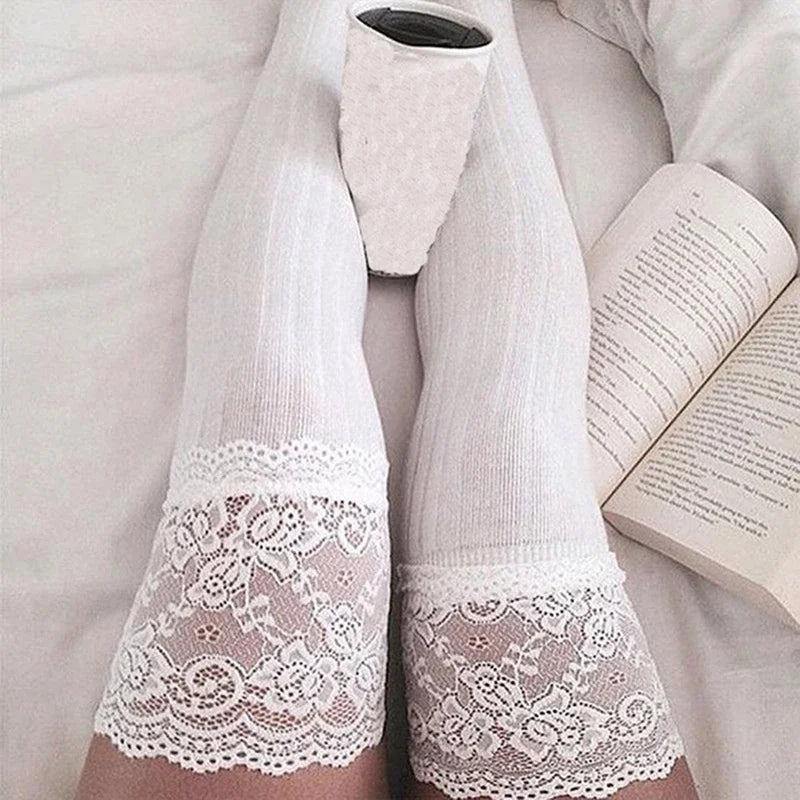 Seductive Lace-Up Thigh-Highs – Winter Warm & Stylish