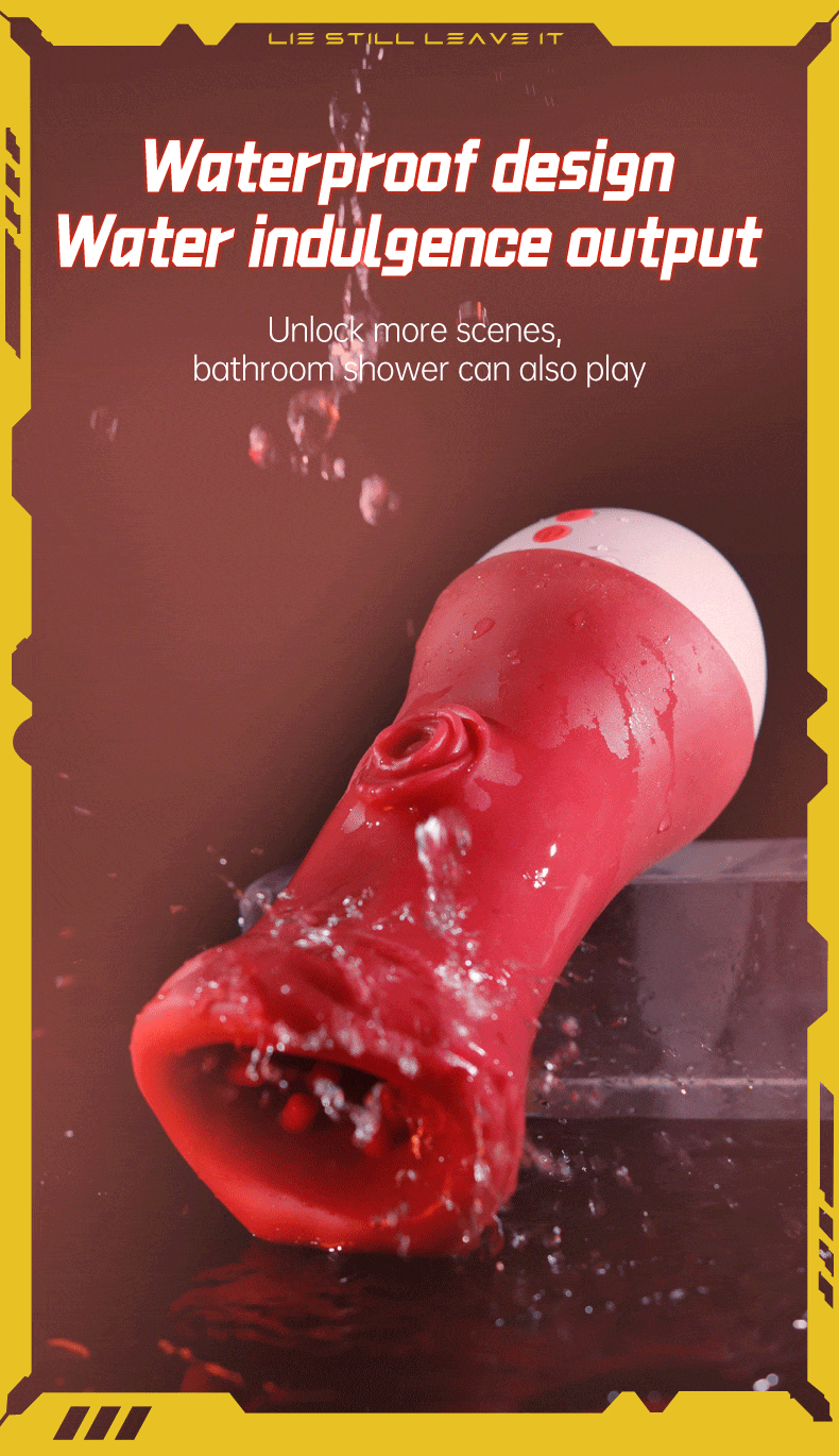 2-in-1 Male Tongue Licking & Deep Throat Masturbator – Glans Stimulator & Training Cup