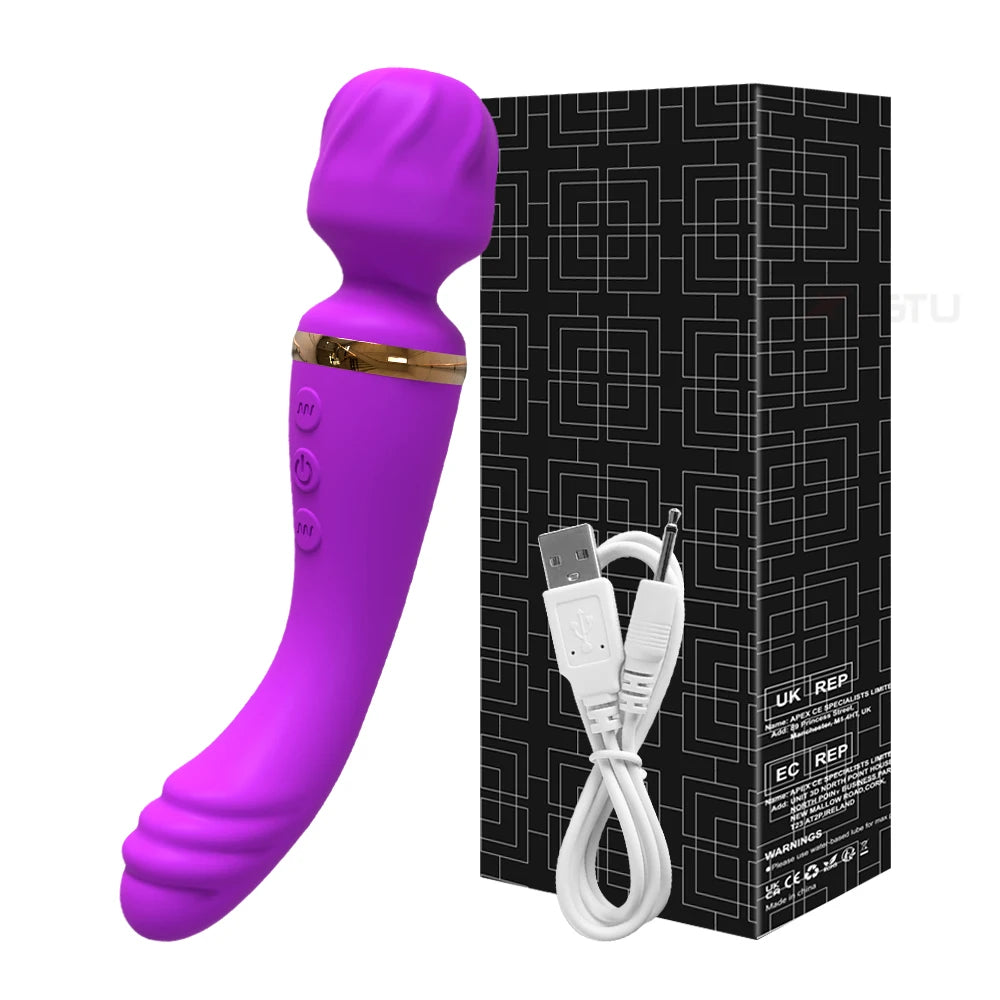 Velvet Pulse Magic Wand – Dual-Action G-Spot & Clitoral Vibrator