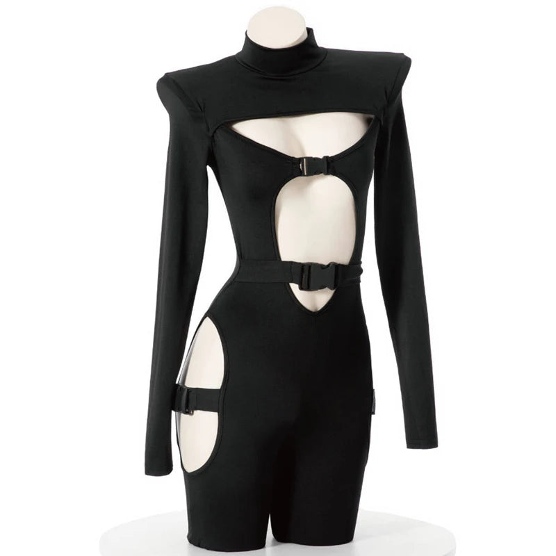 Assassin Agent Cosplay Jumpsuit – Sexy Combat Bodysuit for Festivals & Dance