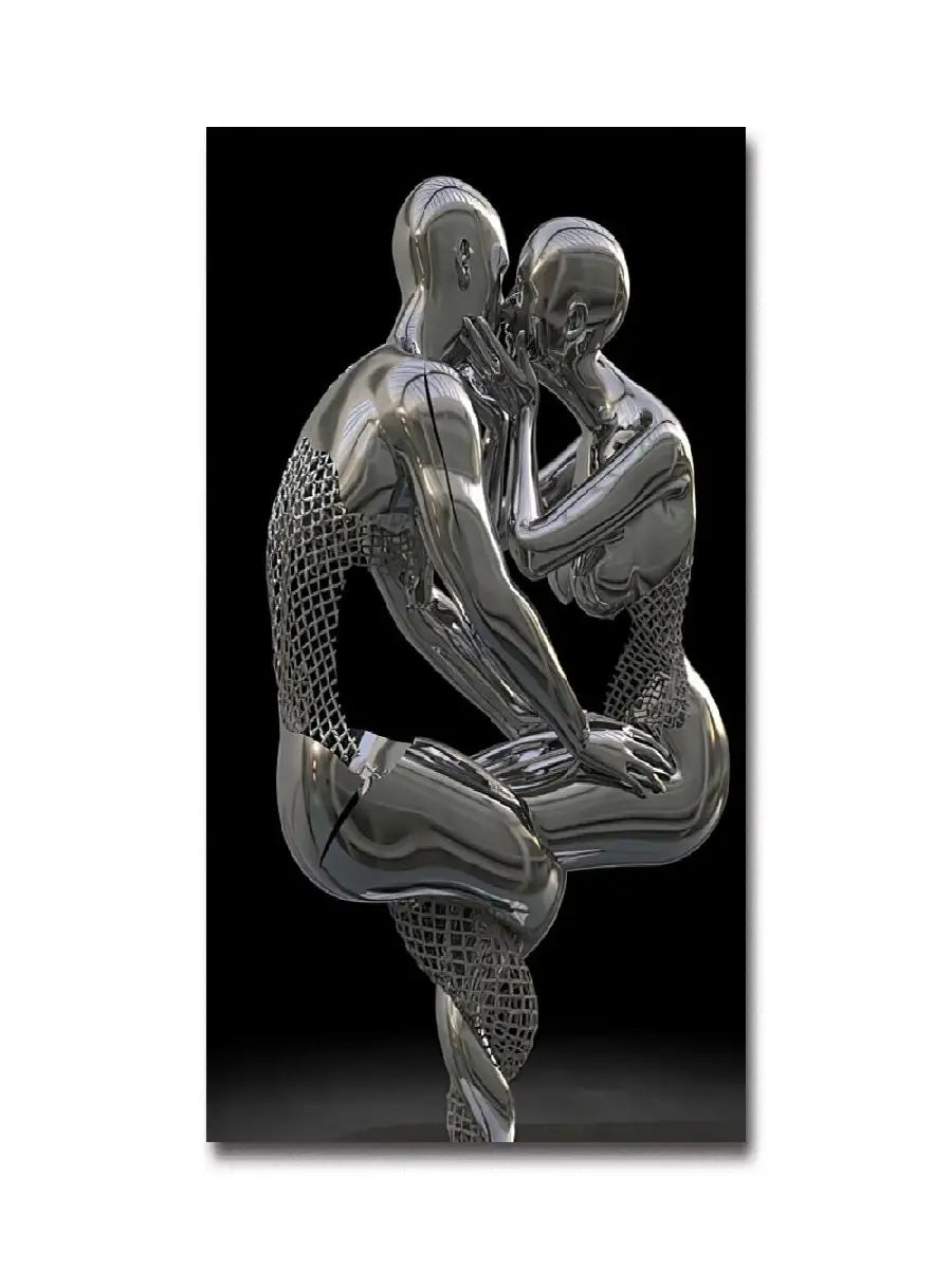 Futuristic Desire – Abstract Metal Robot Canvas