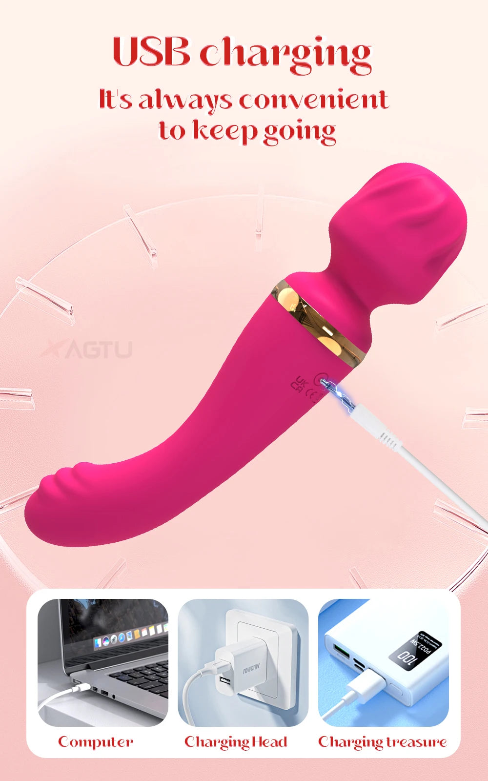 Velvet Pulse Magic Wand – Dual-Action G-Spot & Clitoral Vibrator