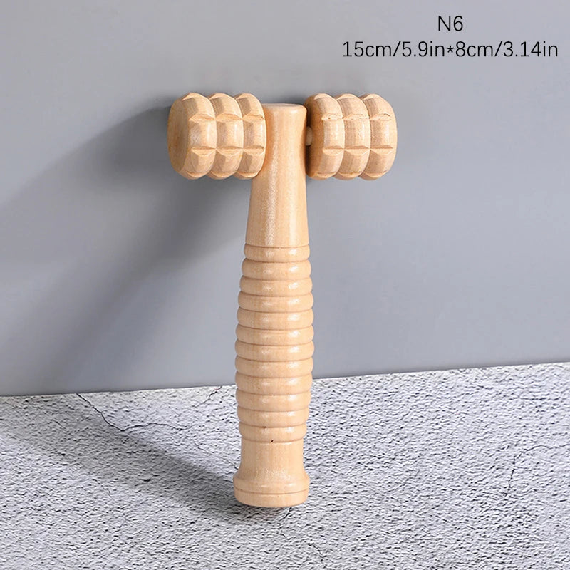 Relax Anywhere – Wooden Massage Roller for Body & Face