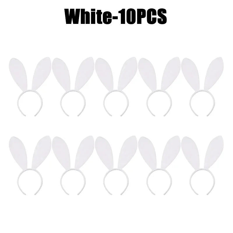 Bunny Ears Headband Set – 1-20 Pcs Rabbit Girl Hair Accessories for Easter, Halloween & Parties