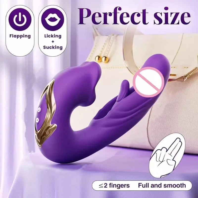 LuxeLick 5-in-1 Tongue Vibrator – Clit, Nipple, G-Spot & Anal Pleasure Toy