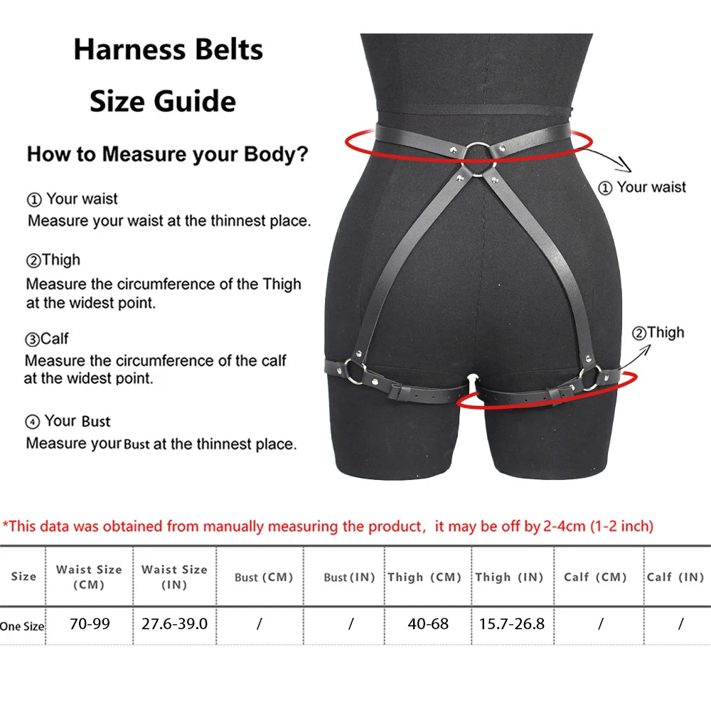 Seductive Punk Leather Leg Harness Belt
