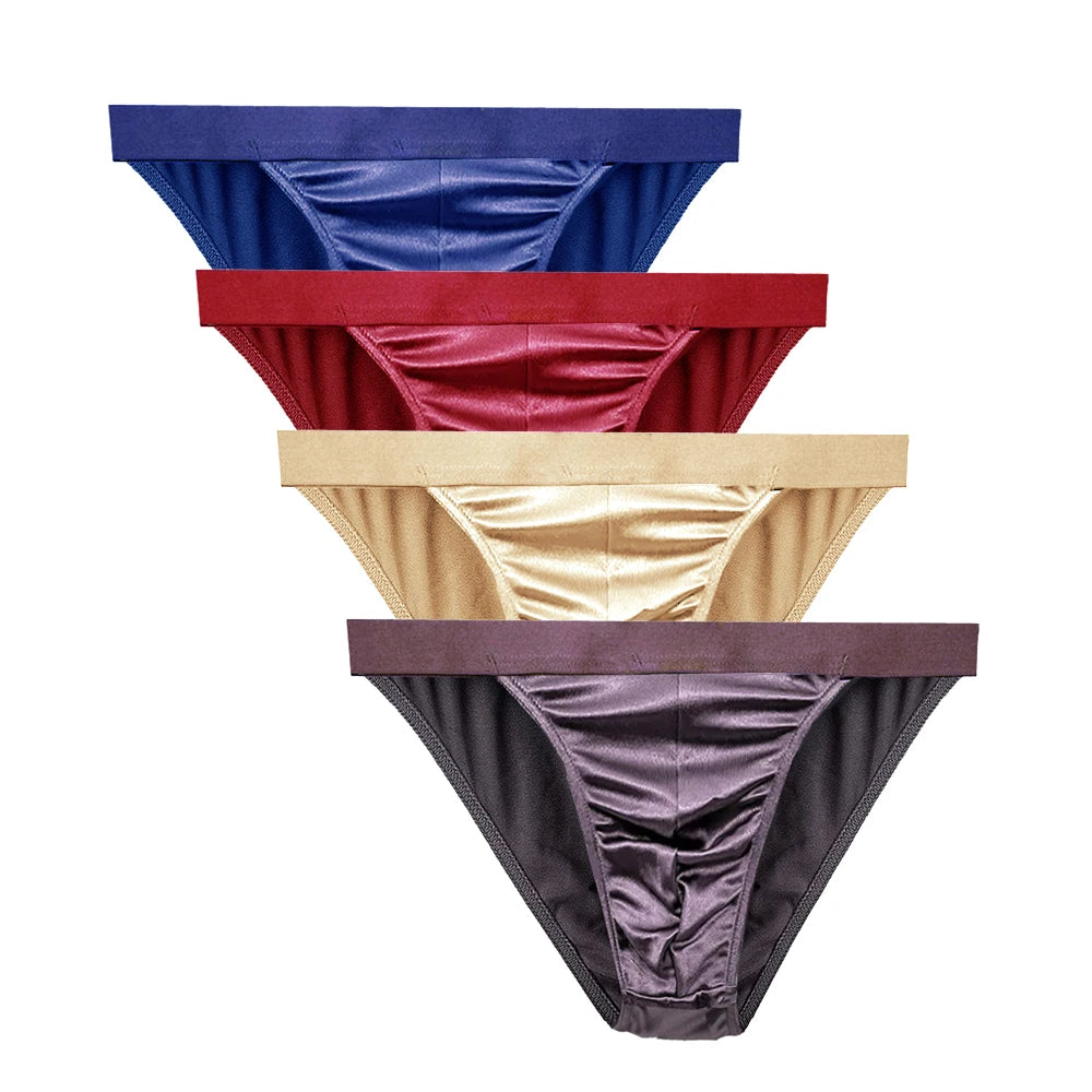 Men’s Satin Briefs – Silky, Sexy, Breathable Underwear in Solid Colours, S–3XL