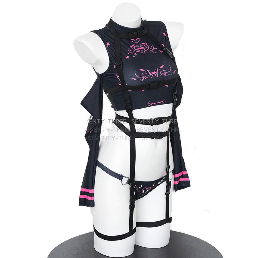 Sexy Mecha Medic Cosplay Bodysuit – Tight-Fitting Anime-Inspired Combat Uniform for Women