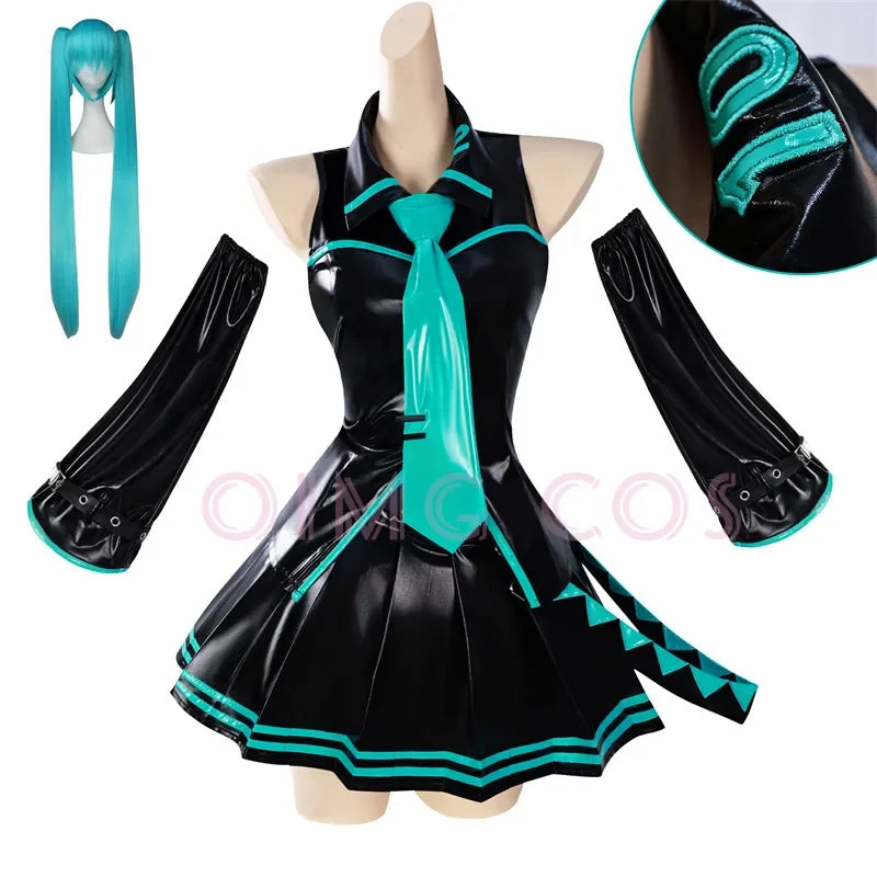Miku Cosplay Maid Uniform Costumes Anime Role Play Gaming Halloween Party Costumes for Women Cheeky Lady