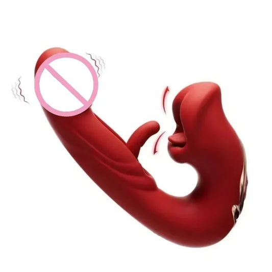 LuxeLick 5-in-1 Tongue Vibrator – Clit, Nipple, G-Spot & Anal Pleasure Toy