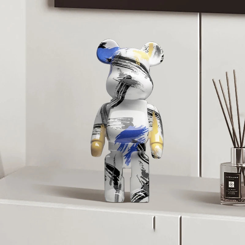 Graffiti Bear Figurine – Modern Abstract Animal Ornament & Money Jar | Home, Table & Room Decor