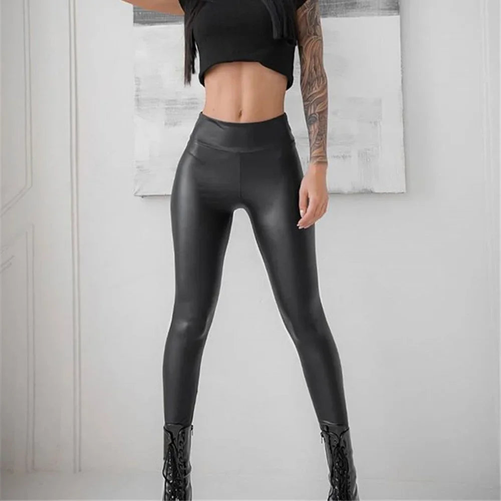 Flaunt Your Curves – Shiny PU Leather Pants That Sculpt & Seduce