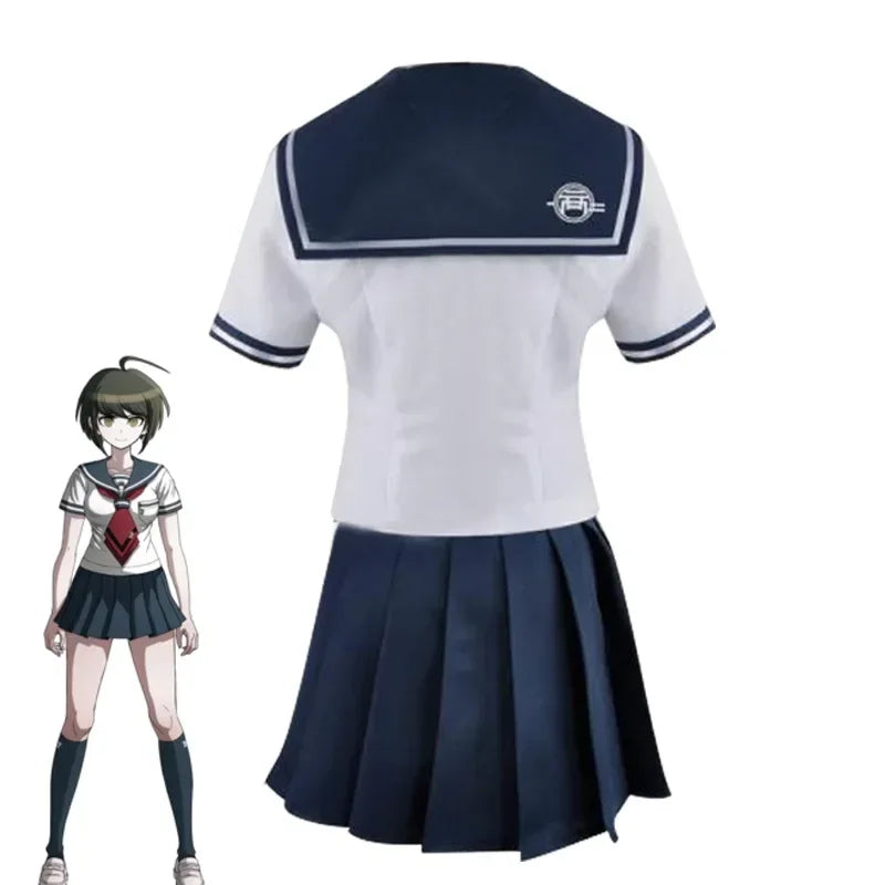 Danganronpa 3 Another Episode Cos Naegi Komaru Woman JK School Uniform Cosplay Costume Top+Skirt+Tie+Socks