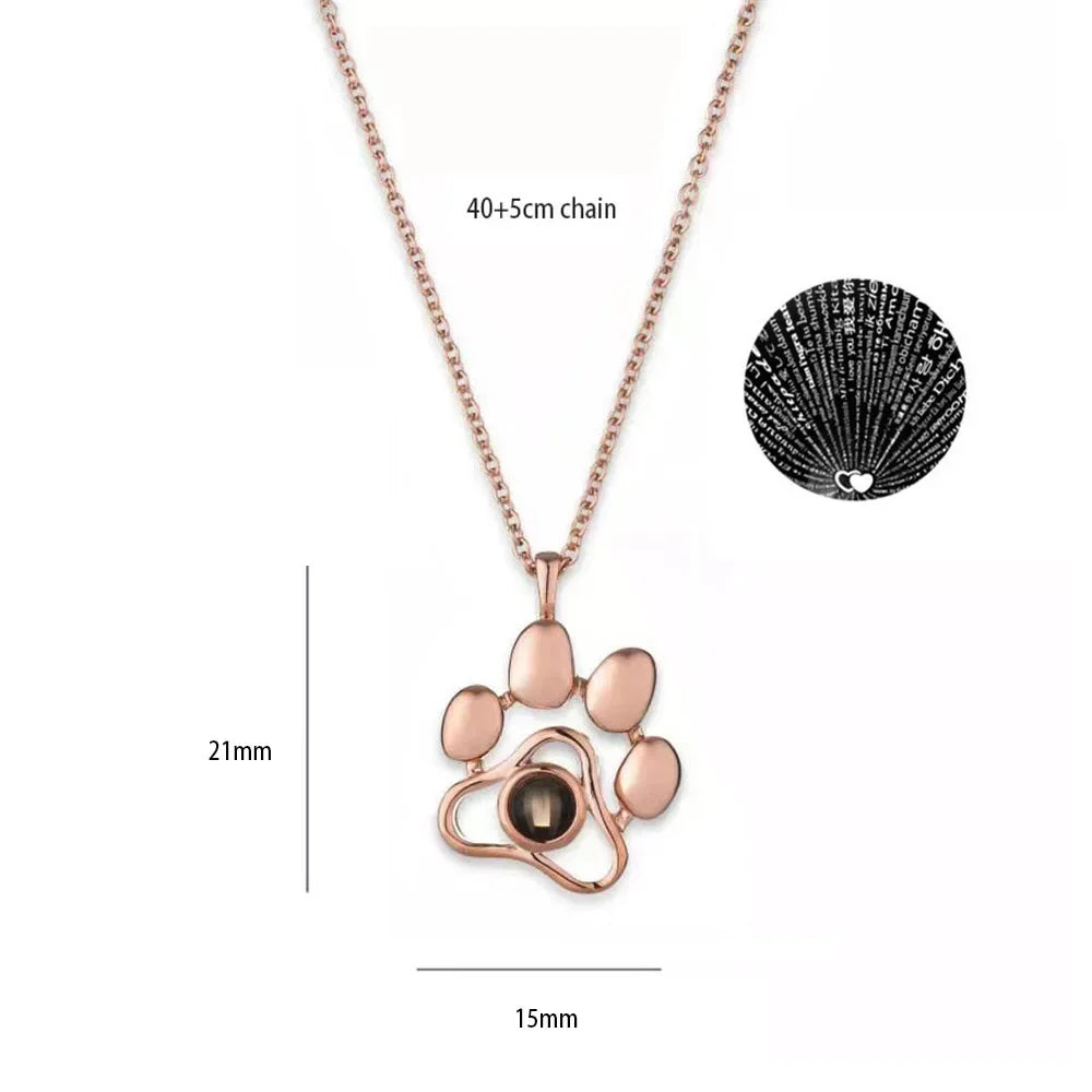 “I Love You in 100 Languages” Heart Pendant Necklace