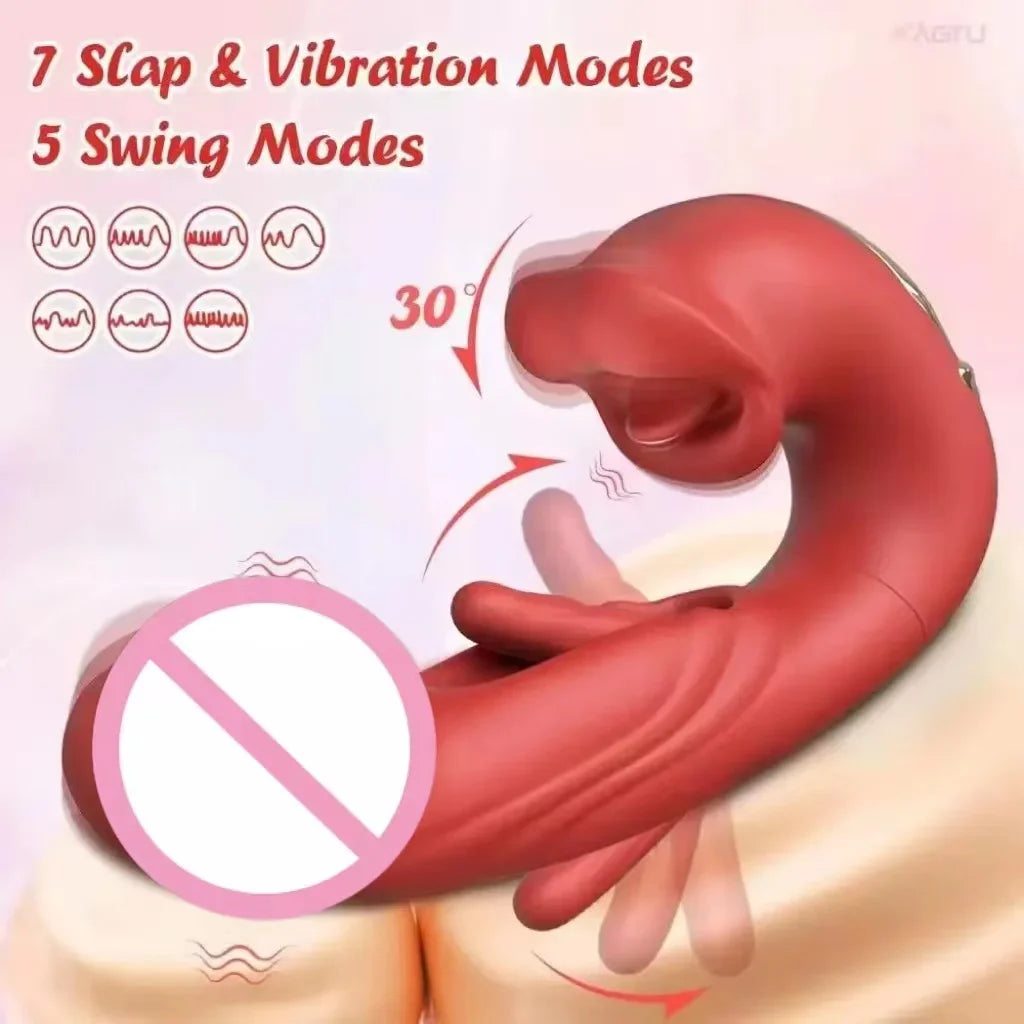 LuxeLick 5-in-1 Tongue Vibrator – Clit, Nipple, G-Spot & Anal Pleasure Toy