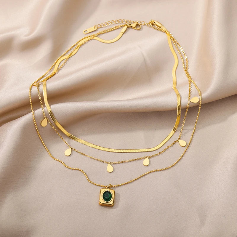 Celestial Charm Multilayer Necklace Set