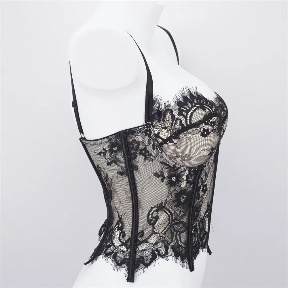 Spicy Girl Hollow Lace Camisole