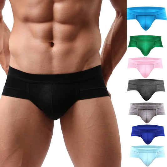 Men’s Sexy Modal Briefs – Low Rise, Breathable Underwear with U-Convex Pouch