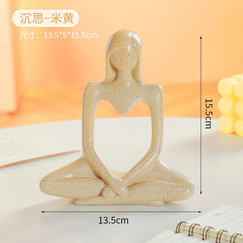 Nordic Abstract Couple Statue – Modern Art Figurine for Wine Cabinet, TV Stand & Home Décor