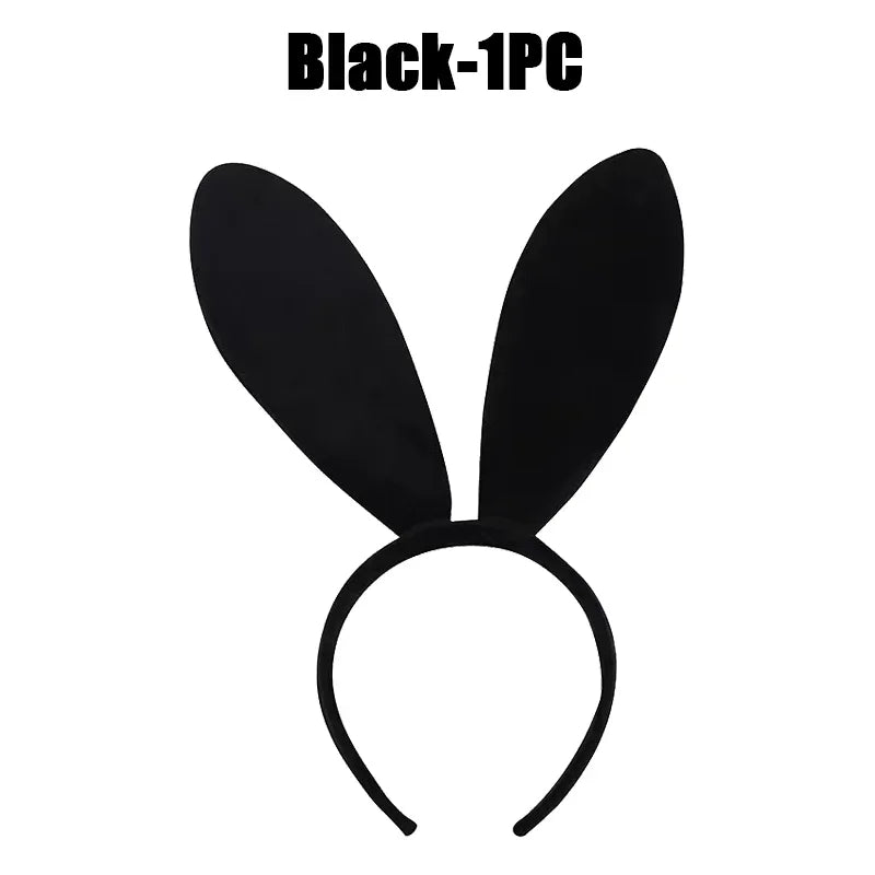 Bunny Ears Headband Set – 1-20 Pcs Rabbit Girl Hair Accessories for Easter, Halloween & Parties