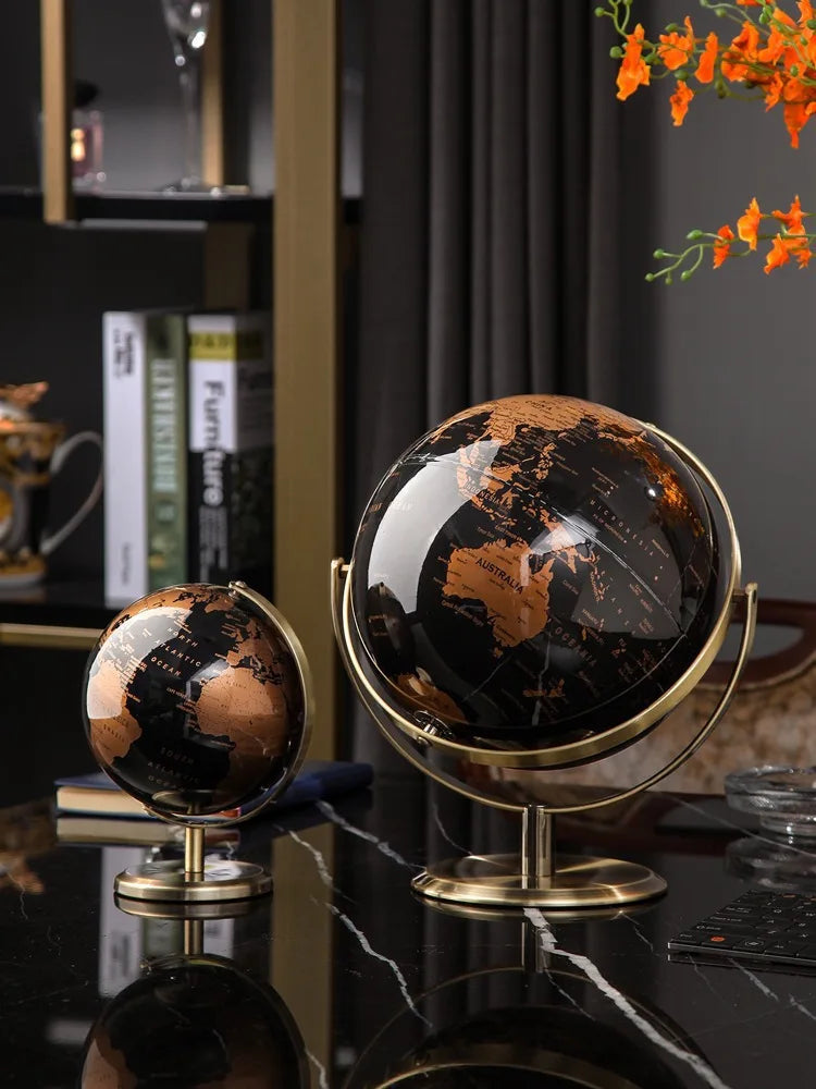 Creative Rotating Metal Globe
